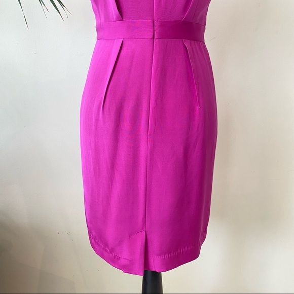 Jayson Brundson Black Label Cocktail Pink Mini Silk Baloon Sleeves Pink Dress 8 - Picture 10 of 10